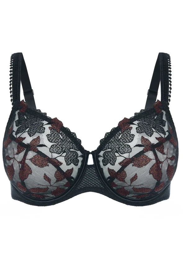 Dahlia Full Cup Support Bra - Noir Copper