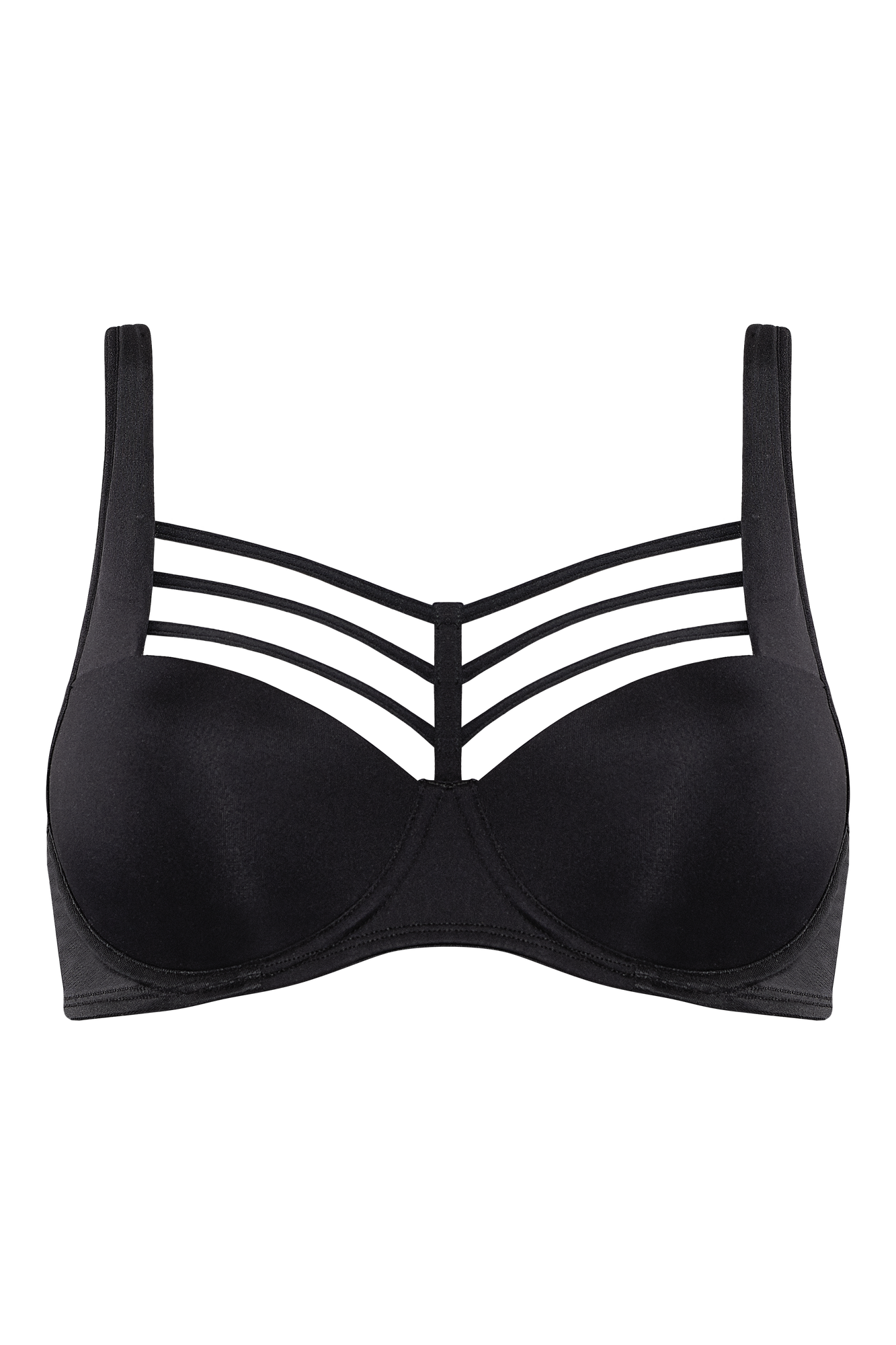 Leading Strings Balcony Bra - Strictly Black