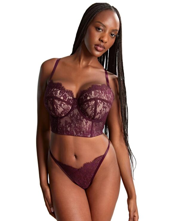 Carmen Bustier Corset - Mulberry