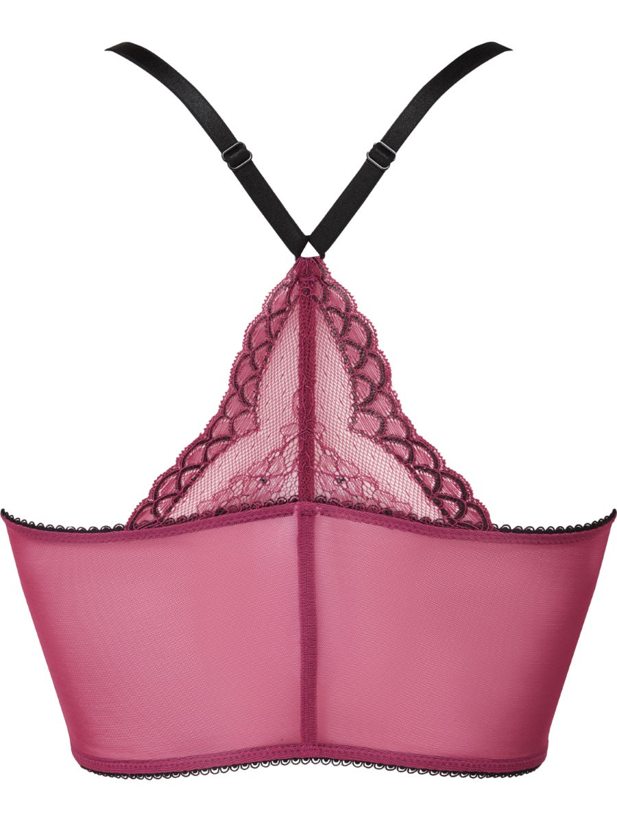 Superboost Lace Deep V Bralet - Purple Potion