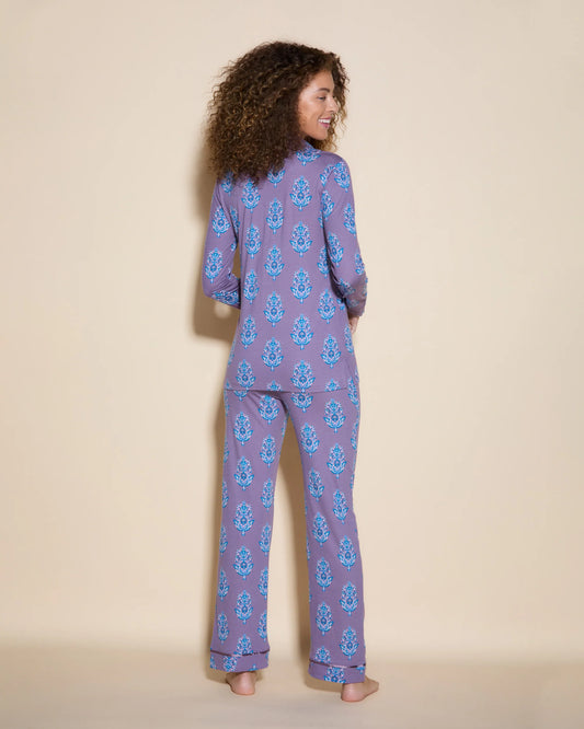 Bella Printed Long Sleeve Top & Pant Pajama Set - Himalayan Floral Medallion 175?