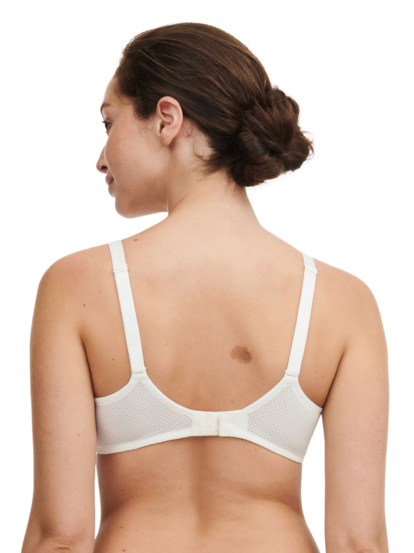 Fleurs Lace Unlined Demi Bra - Milk / Black