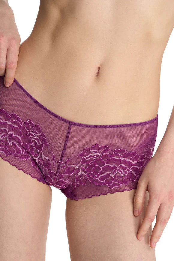 Flora Girl Brief - Grape/Blush