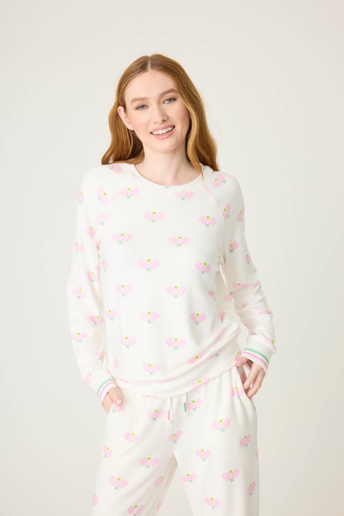 P.J. Salvage Peachy Party Pickleball Long Sleeve Top