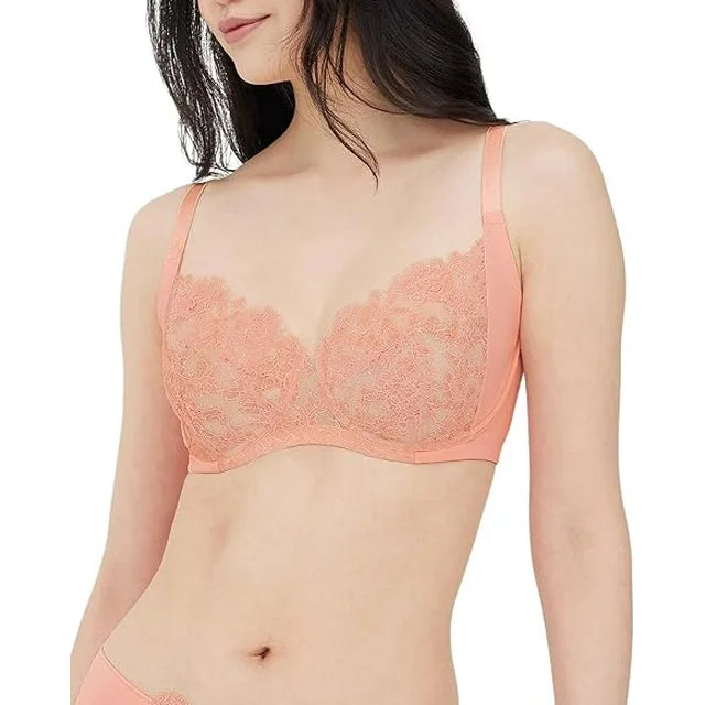 Entice Full Coverage Lace Bra - Carnation/Nylon