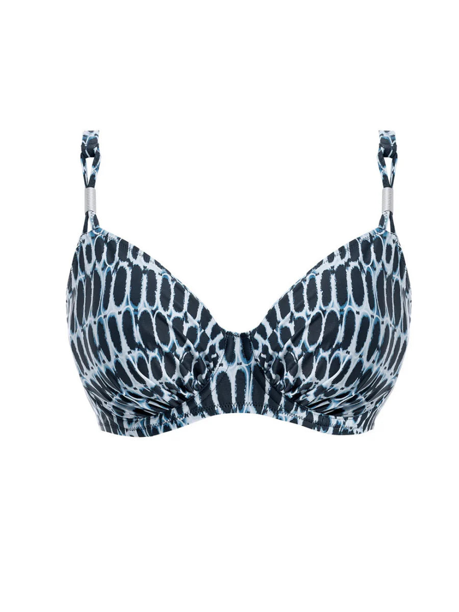 Kotu Underwire Gathered Full Cup Bikini Swim Top - Ink