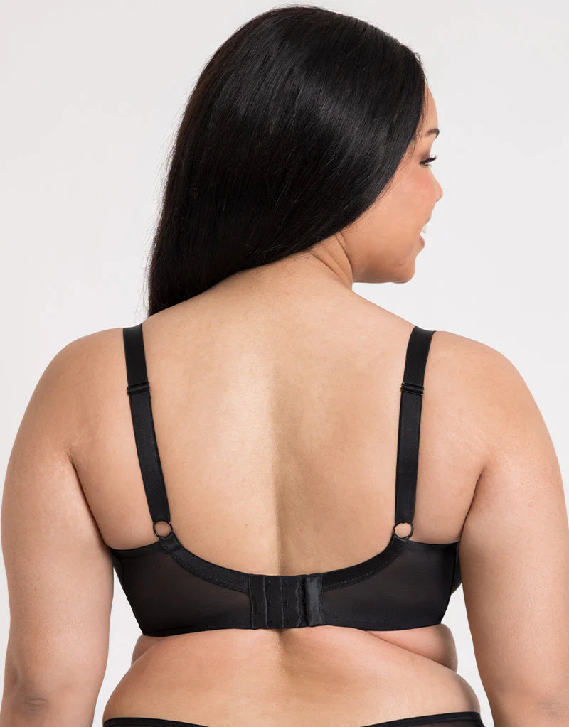 Victory Side Support Balcony Bra - Black