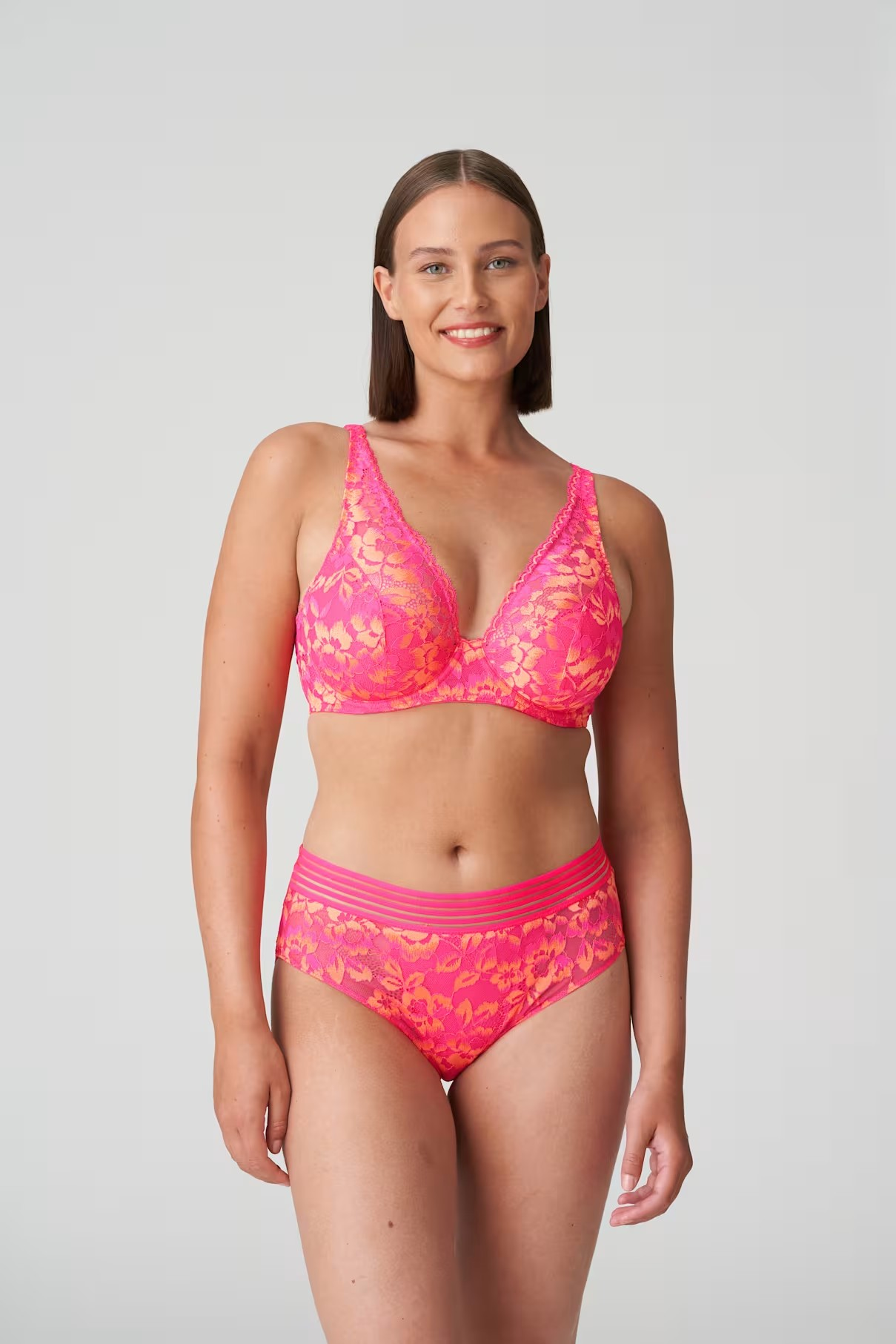 Twist Verao Half Padded Plunge Bra - L.A. Pink
