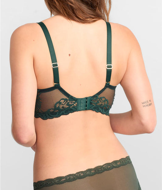 Feathers Full Figure Contour Bra - Dark Forest