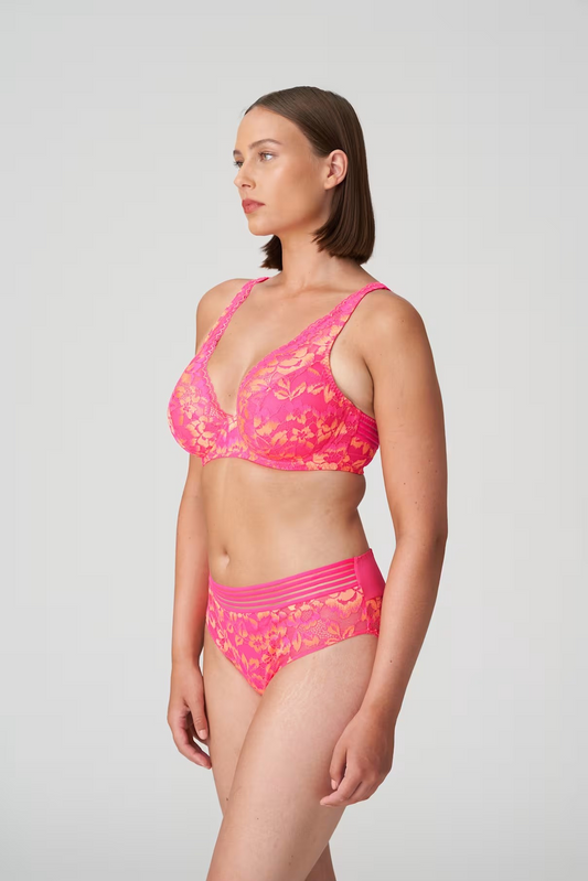 Twist Verao Half Padded Plunge Bra - L.A. Pink