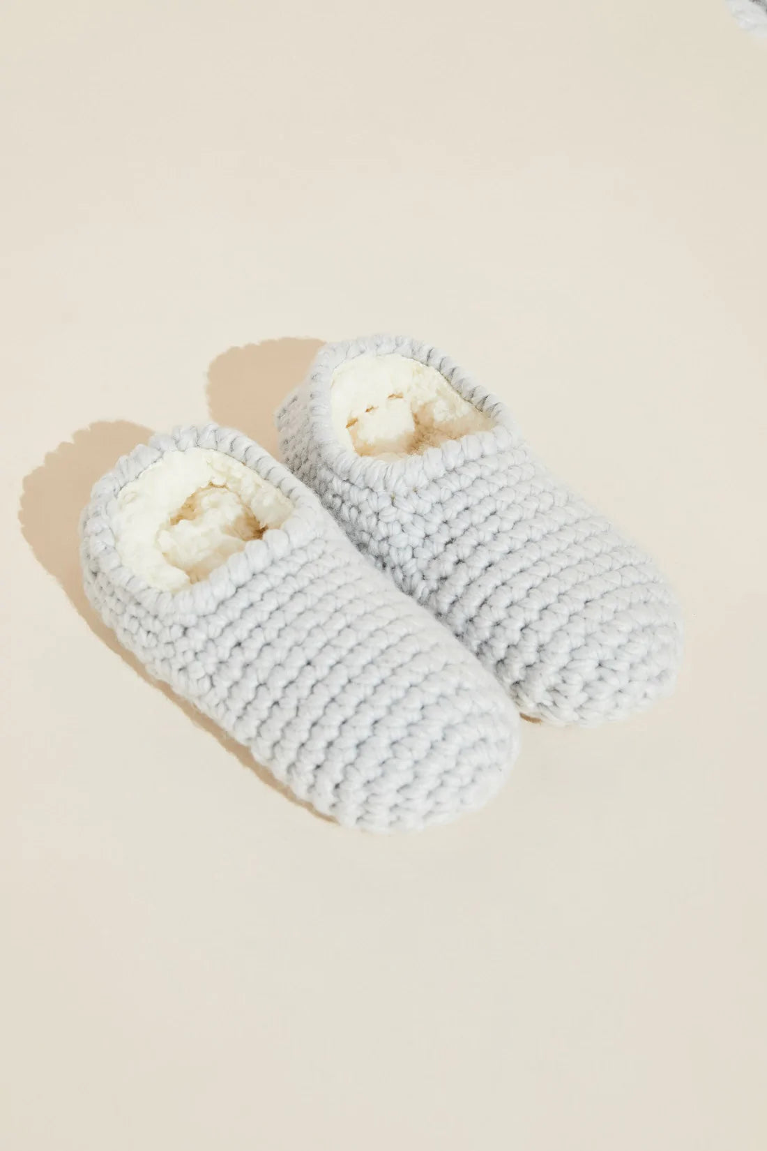Eberjey Plush Ankle Slipper Sock Gray Dawn