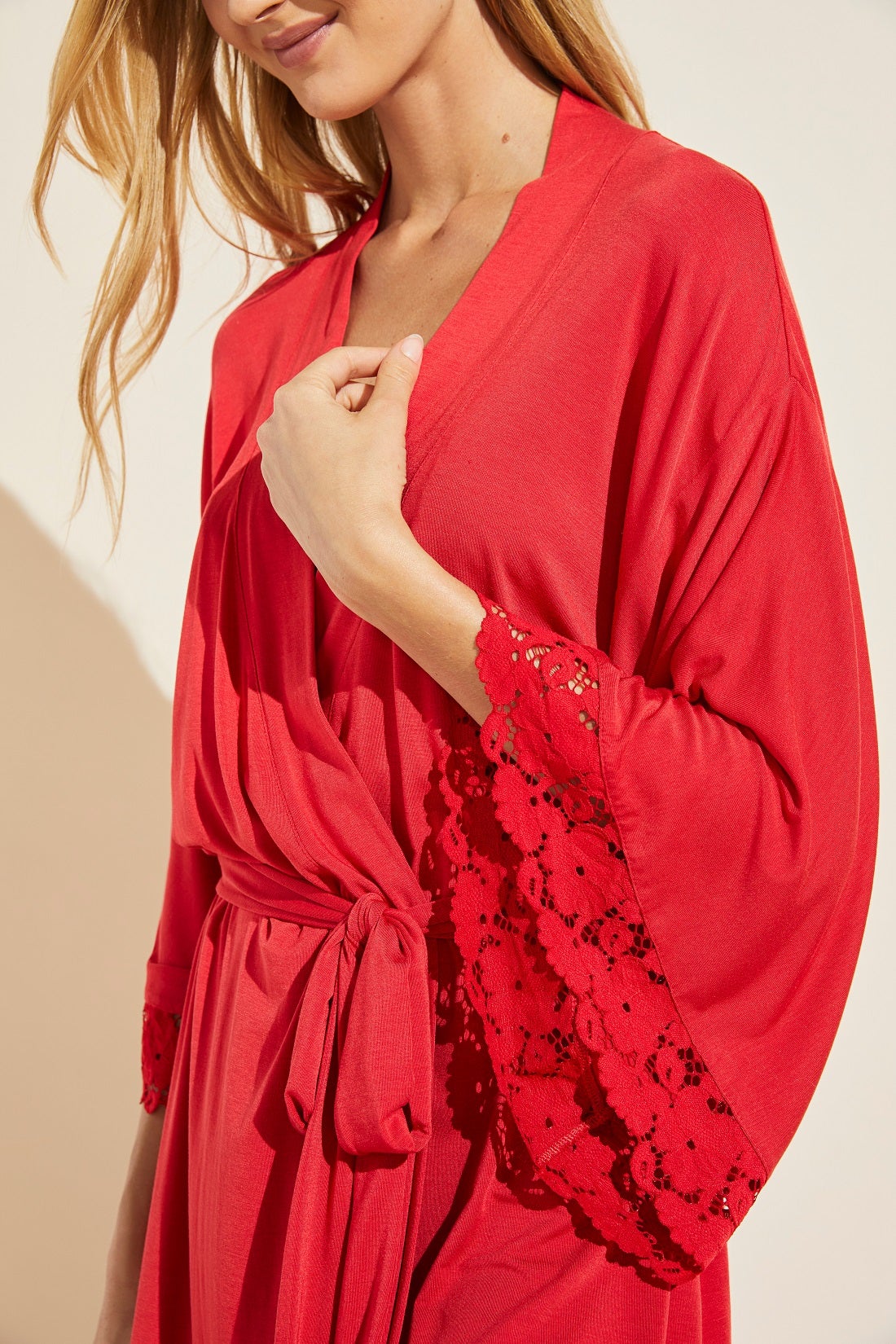 Eberjey Naya Modal Robe Haute Red