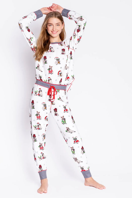 P.J. Salvage Merry Puggin' Christmas PJ Set