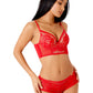 Encore Padded Longline Plunge Bra - Allure Red