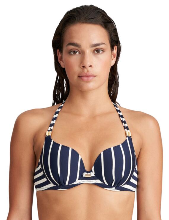 Cadiz Padded Heart Shape Bikini Top - Water Blue