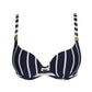 Cadiz Padded Heart Shape Bikini Top - Water Blue