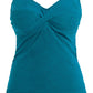 Ottawa Twist Front Tankini Top - Petrol