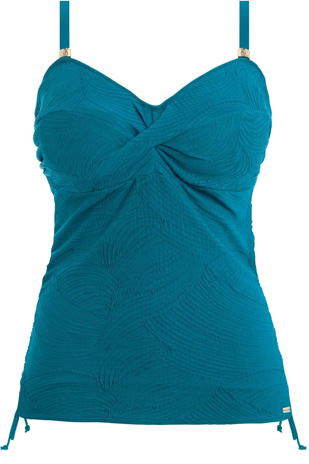 Ottawa Twist Front Tankini Top - Petrol