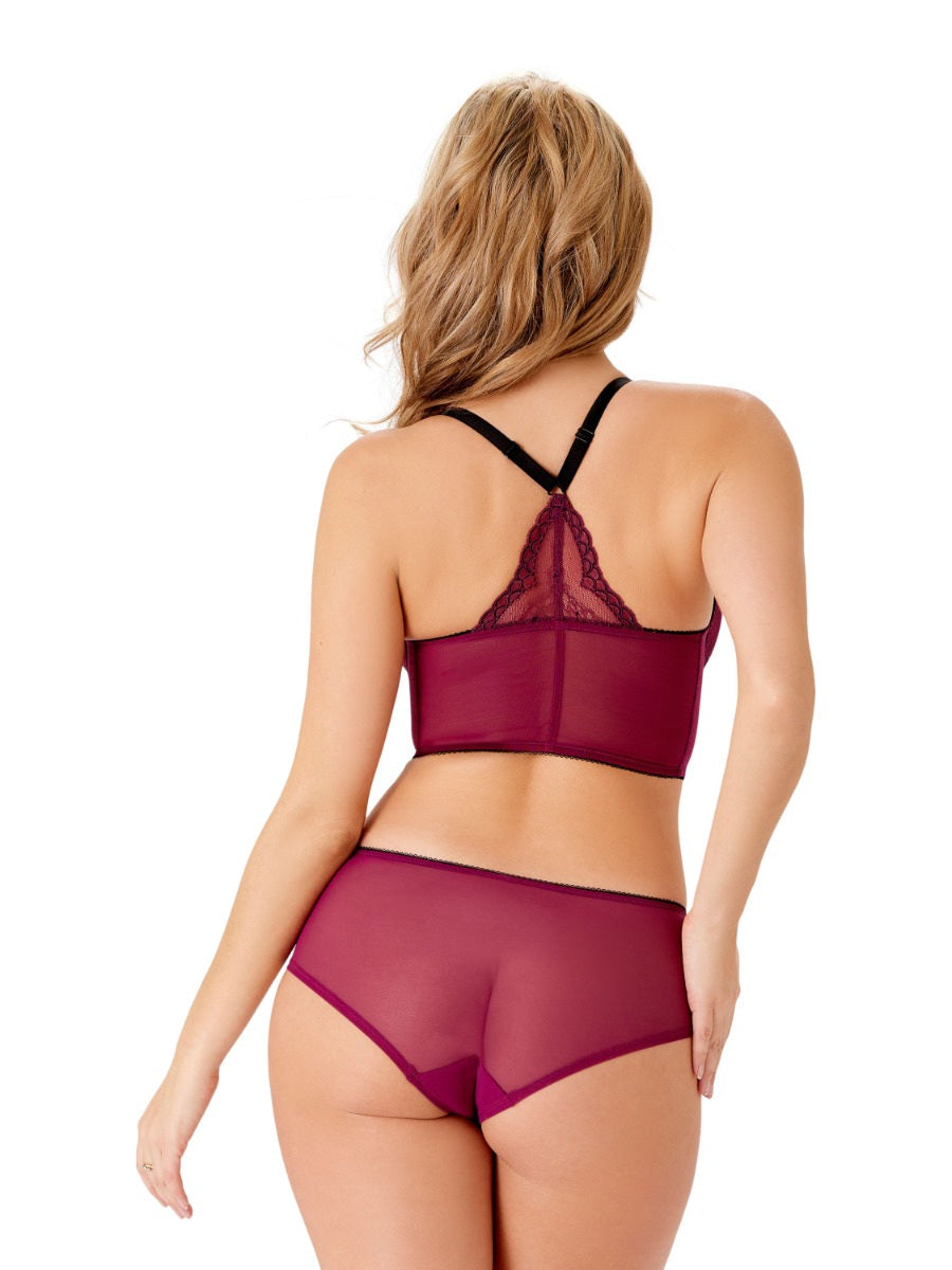 Superboost Lace Deep V Bralet - Purple Potion