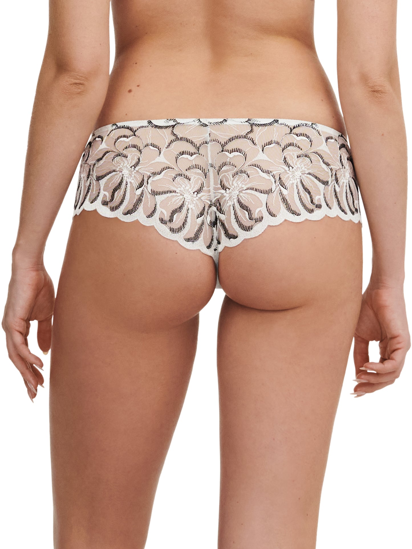 Fleurs Lace Hipster - Milk / Black