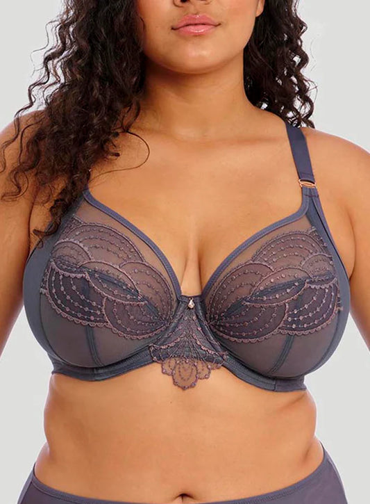 Priya Plunge Underwire Bra - Storm