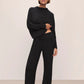 Eberjey Cozy Time Mock Neck & Pant Black