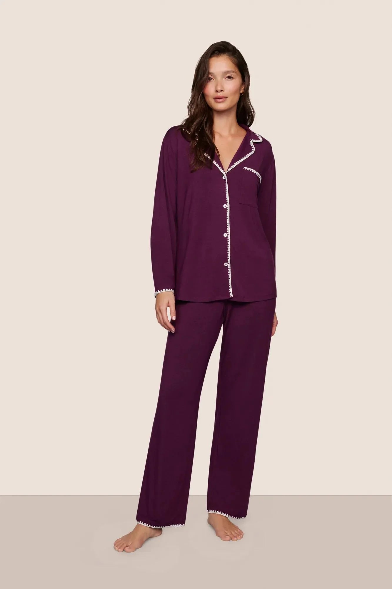 Eberjey Frida Tencel Modal Long PJ Set