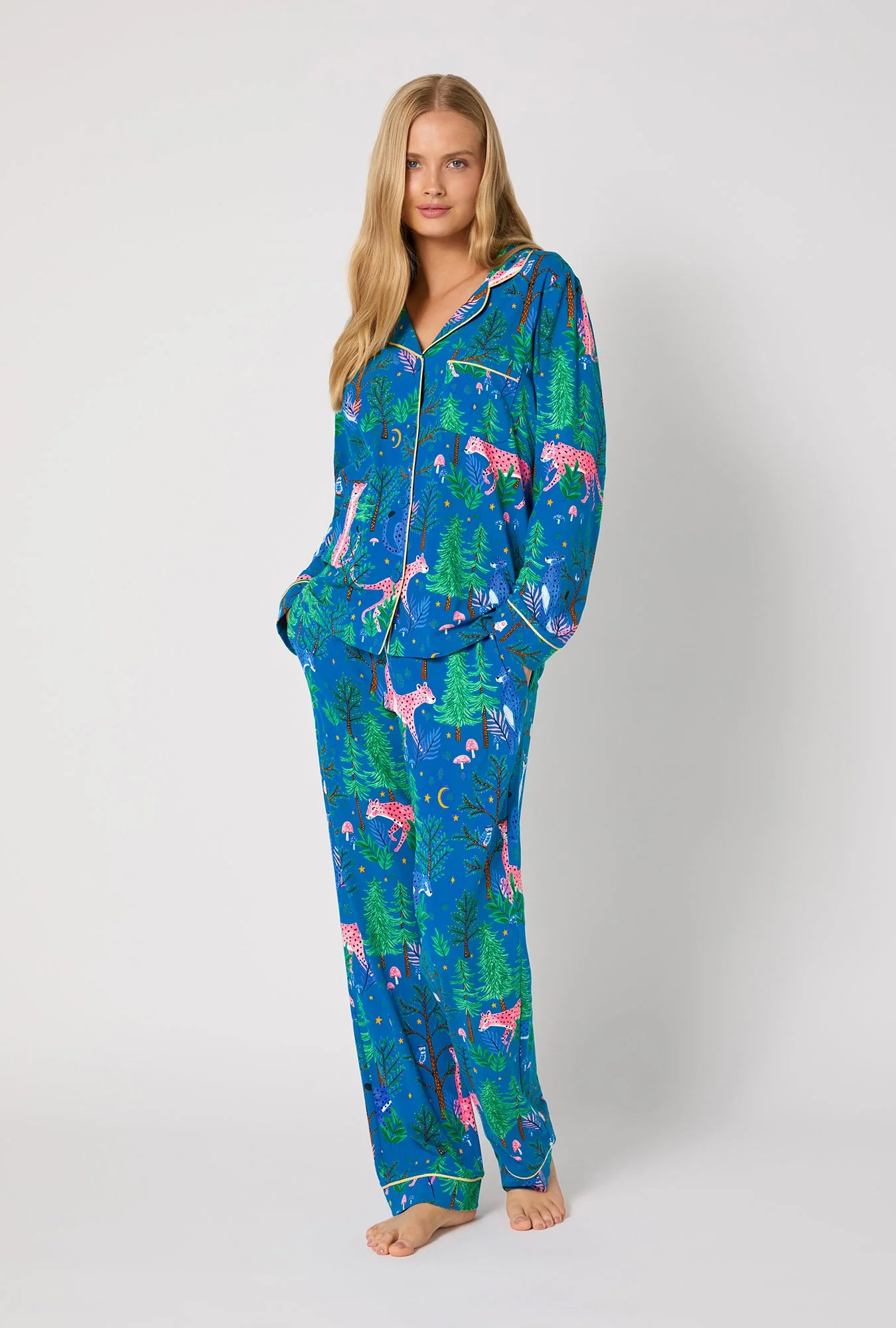 Bedhead Organic Cotton Midnight Forest Long PJ