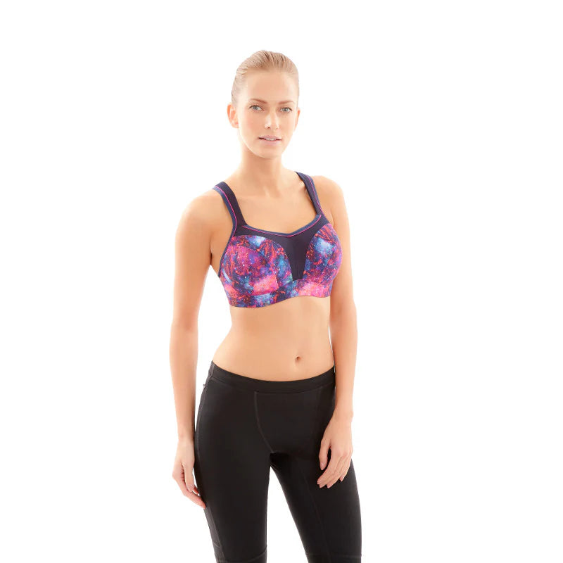 Power Sports Bra - Cosmic Print