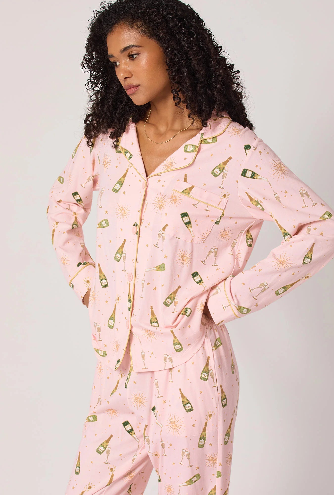Bedhead Organic Cotton Pop Fizz Clink Long PJ Set