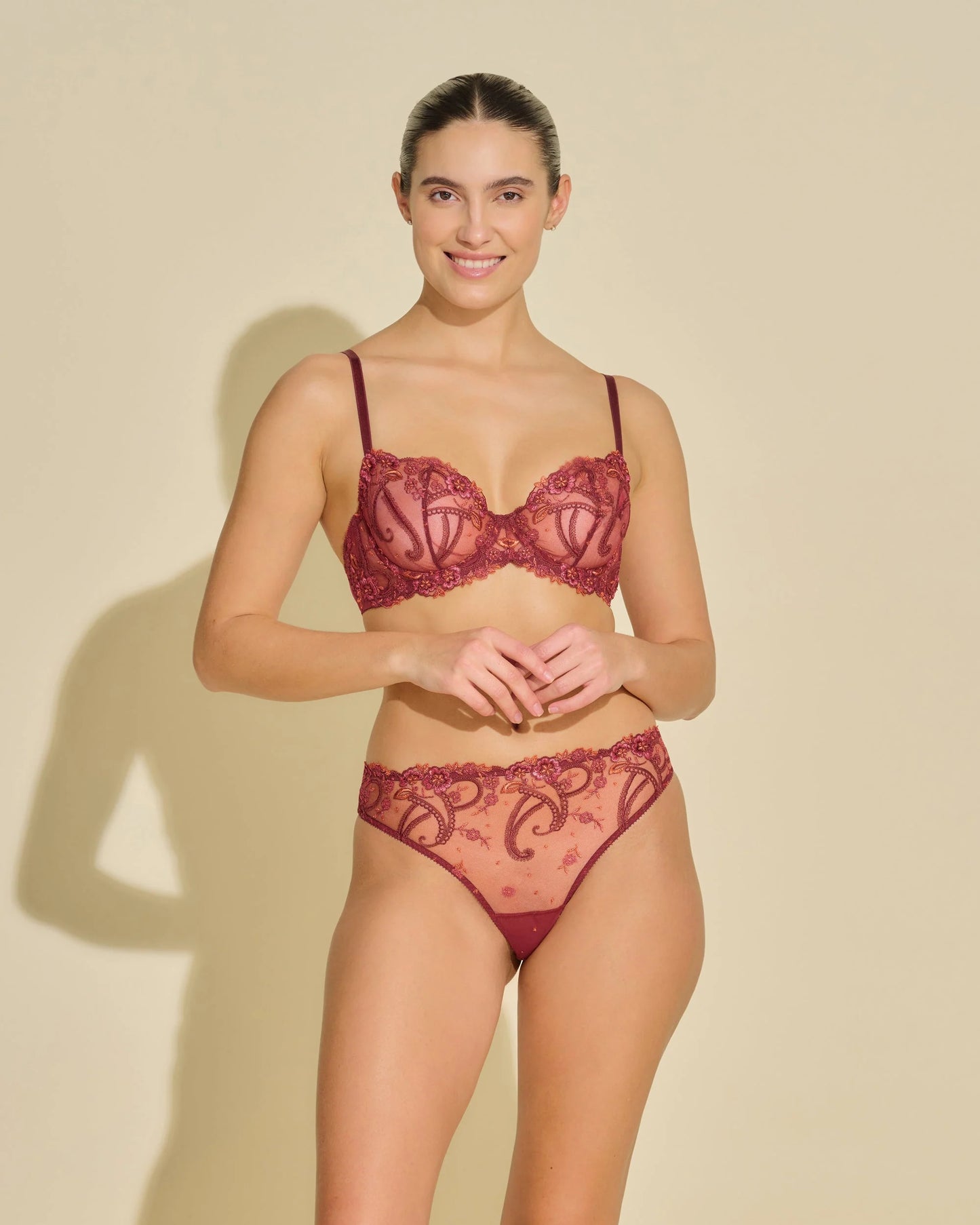 Sanika Balconette Bra - Vin Brule