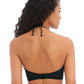 Sundance Underwire Padded Hi-Neck Crop Top - Black