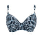 Kotu Underwire Gathered Full Cup Bikini Swim Top - Ink