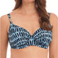Kotu Underwire Gathered Full Cup Bikini Swim Top - Ink