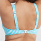 Jewel Cove Ruffled Bikini Top - Turquoise Stripe