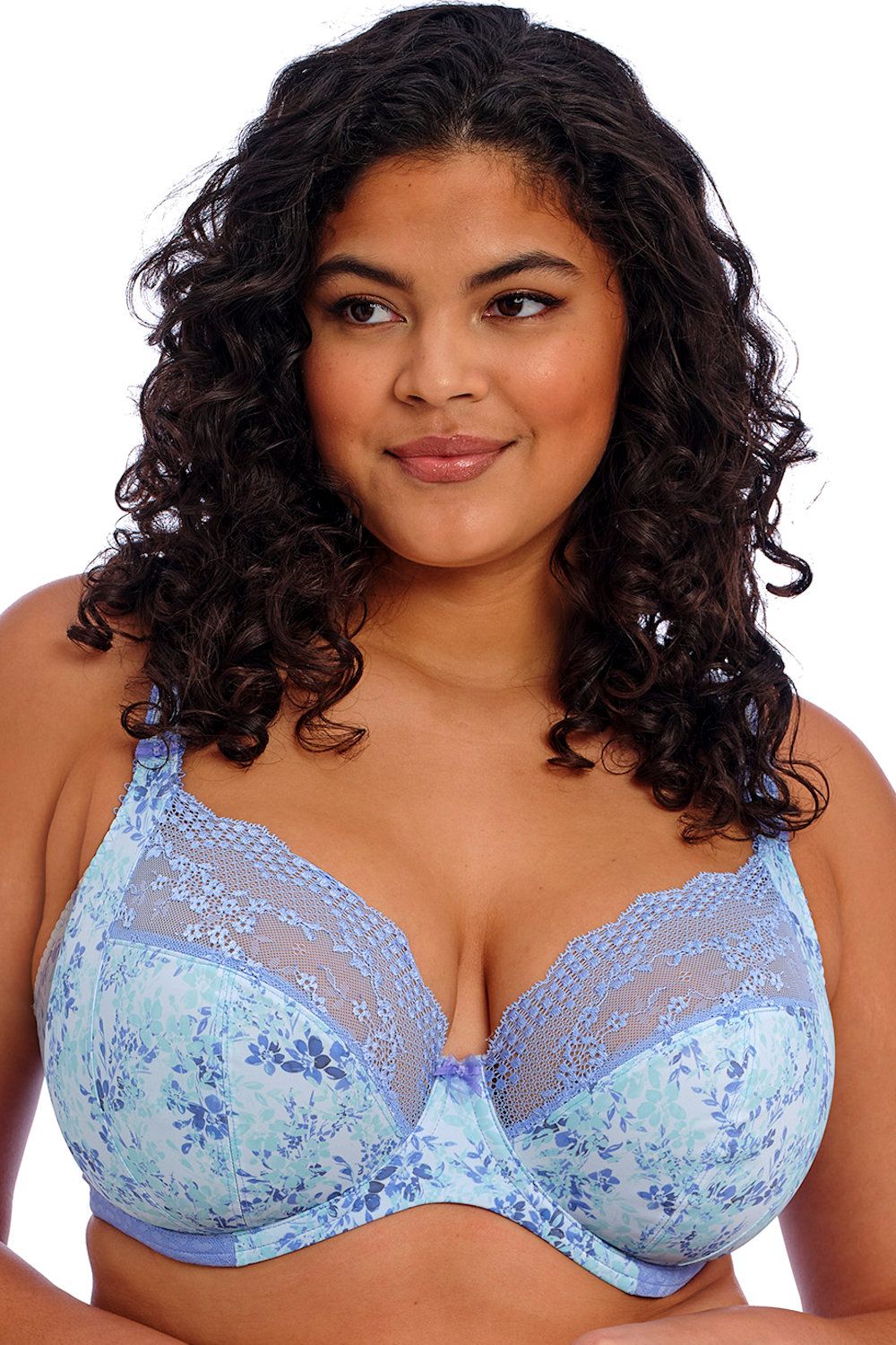 Lucie Stretch Plunge Bra - Cornflower