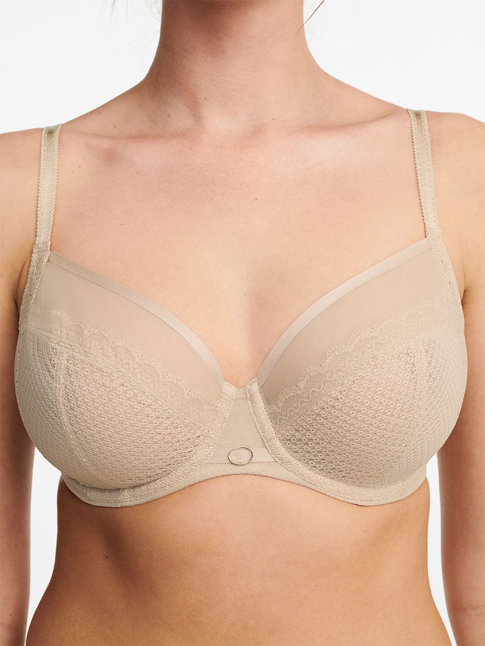 Parisian Allure Unlined Plunge Bra - Nude Sand COLOR WU?