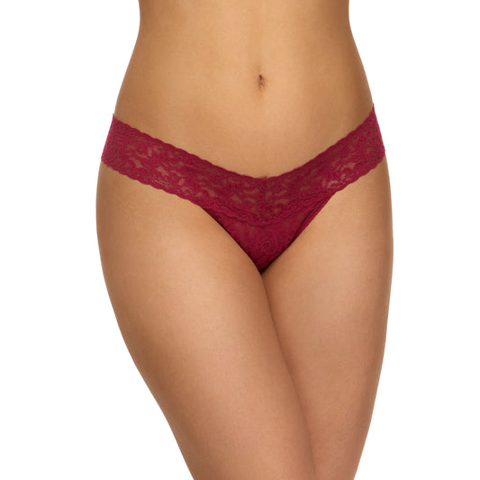 Hanky Panky Signature Lace Low Rise Thong Cranberry