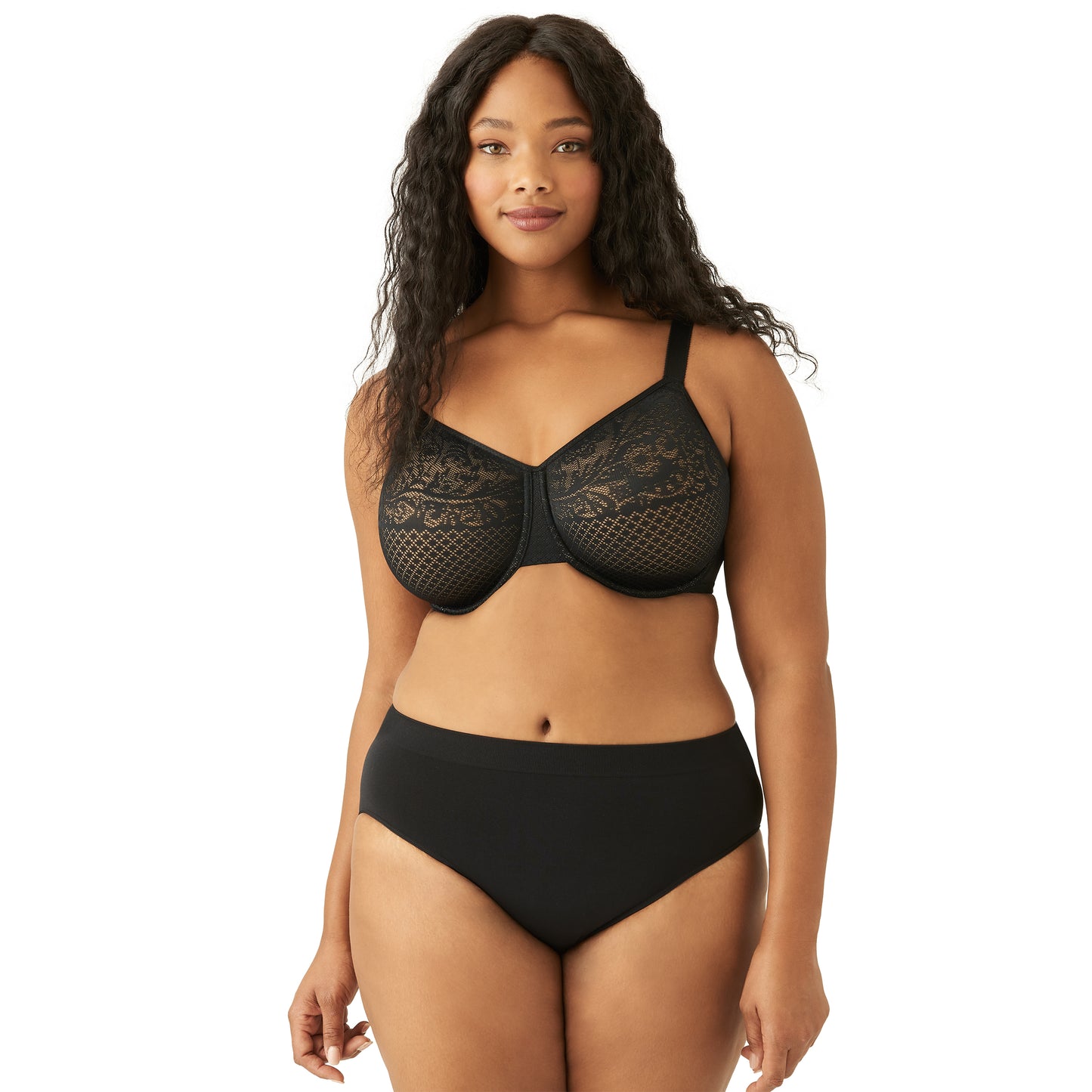 Wacoal Visual Effects Minimizer Underwire Bra Black – Belle Mode