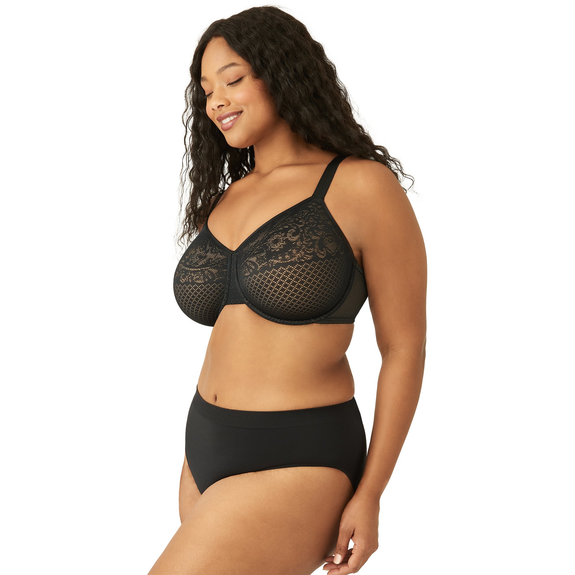 Wacoal Visual Effects Minimizer Underwire Bra Black – Belle Mode