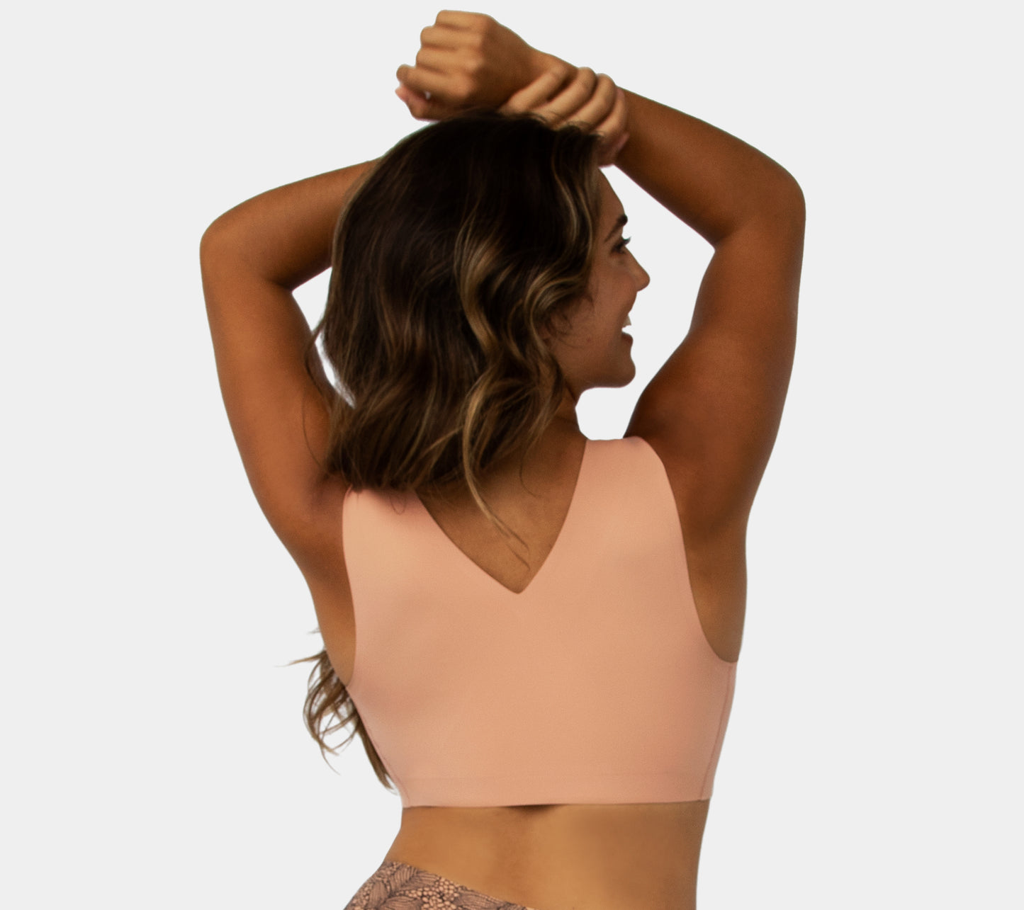 Evelyn & Bobbie Wire Free Defy Bra in Himalayan Salt