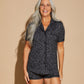 Cosabella Bella Short Sleeve Top & Short PJ Set Black Panther