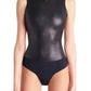 Commando Faux Leather Bodysuit Black