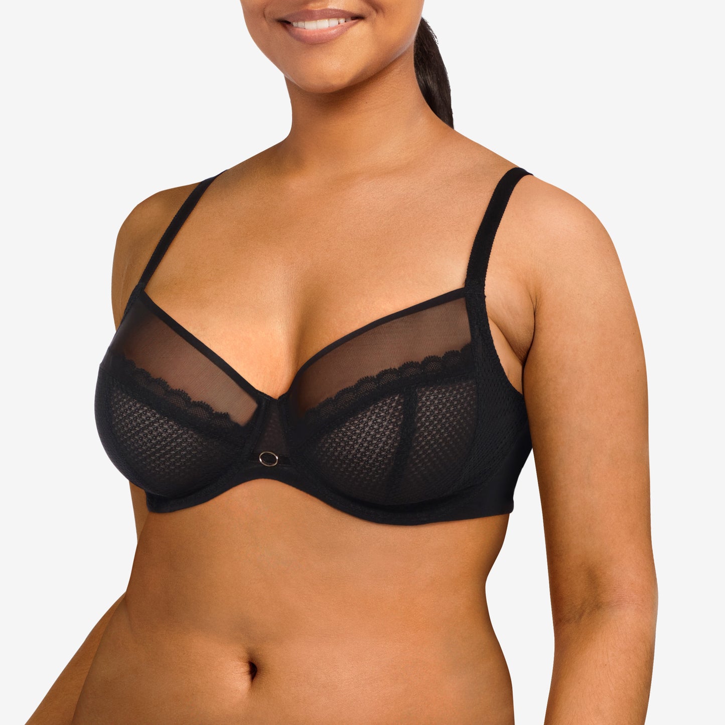 Chantelle Parisian Allure Unlined Convertible Plunge Bra Black