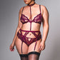 Thistle and Spire Kane Garter with Removable Choker Cherry