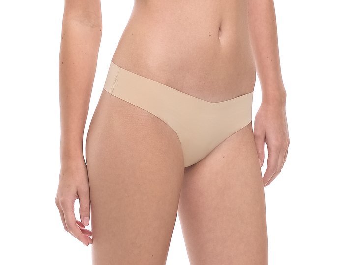 Commando Cotton No Show Thong Beige