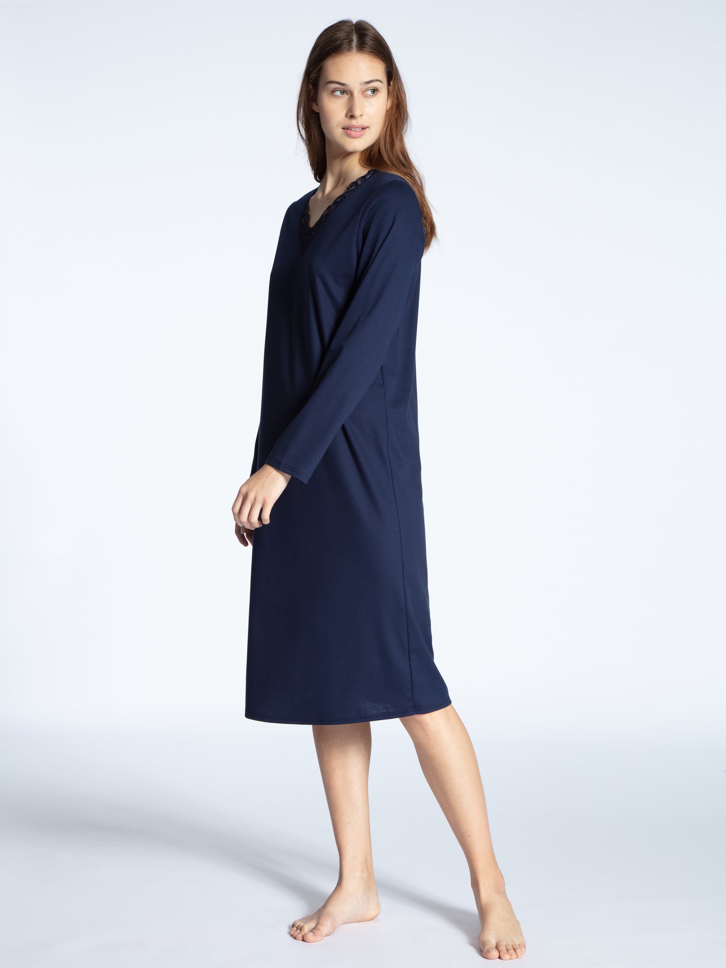 Calida Cozy Cotton Nightshirt Dark Blue