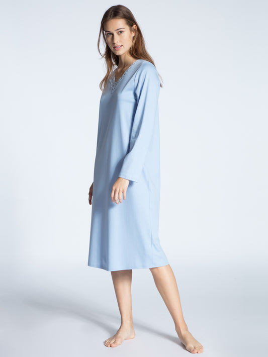 Calida Cozy Cotton Nightshirt Clear Blue