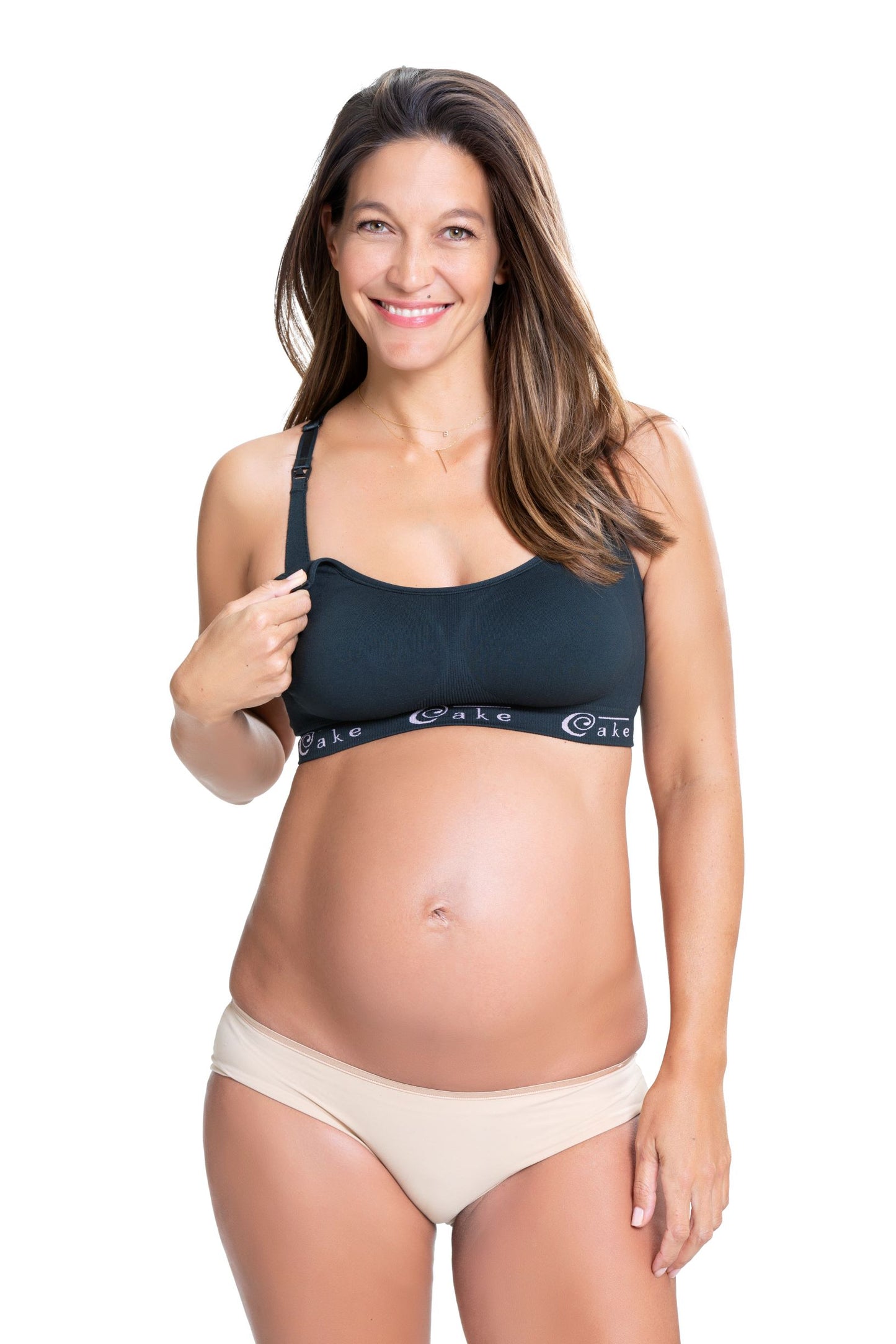 Cake Maternity Cotton Candy Sleep & Yoga Nursing Bra Black