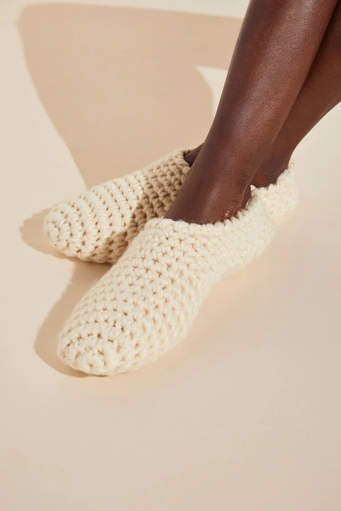 Eberjey Plush Ankle Slipper Sock Bone